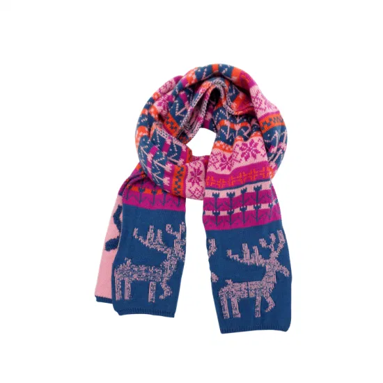 주문 고전적인 디자인 가을 겨울 온난한 뜨개질을 한 크리스마스 스카프